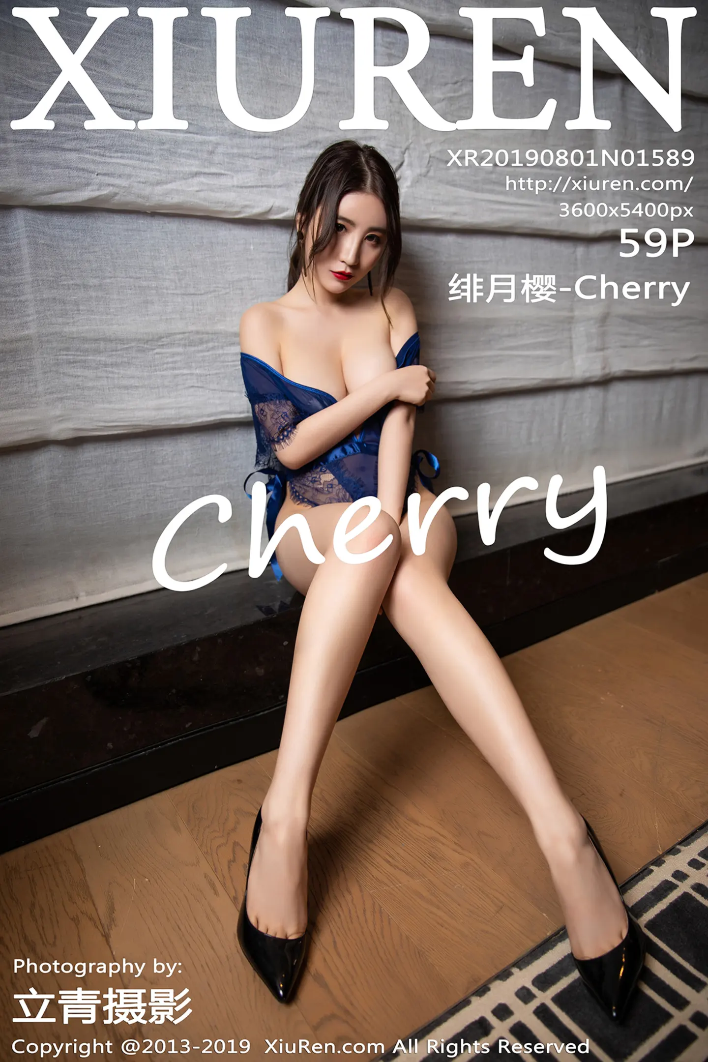 [XiuRen秀人网]No.1589_女神绯月樱-Cherry私房红色蕾丝情趣内衣+蓝色缕空内衣诱惑写真59P-秀人网 - XiuRen.Pro